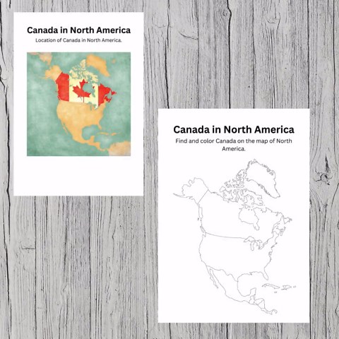 Canada Country Study Printable | Canada Map & Coloring Pages | Geography Worksheets | Homeschool PDF - Etsy
