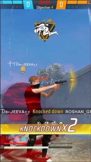 free fire match 1vs4 game play