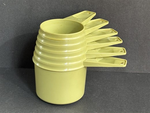 Vintage Tupperware Nesting Measuring Cups Set – Avocado Green MCM Baking Essentials (made in Canada) - Etsy