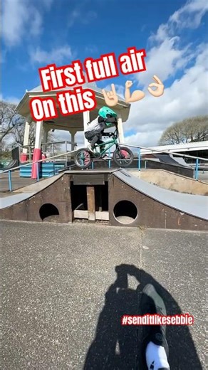 Big Air for crazy 5 year old !!! #senditlikesebbie #bmx #jumps #kids #skatepark #5yearsold #bikelife