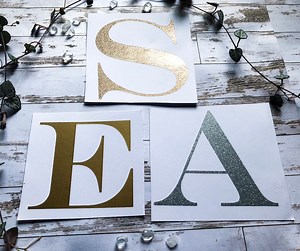 Letter Sticker | Initial Stickers | Vinyl Letters | Minimalist Sticker | Custom Vinyl Sticker | Wine Glass Decal | Water Bottle Sticker - Etsy