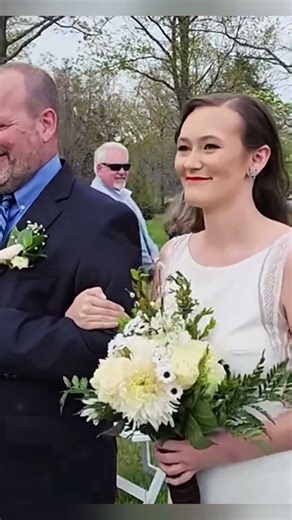 When you have two dads to walk you down the aisle🤍#fatherdaughter #weddingtiktok #wedding