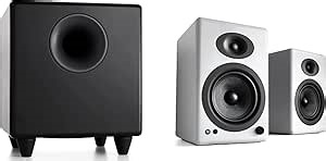 Amazon.com: Audioengine A5 Plus White Powered Speakers with S8 Black Subwoofer and Remote : Electronics
