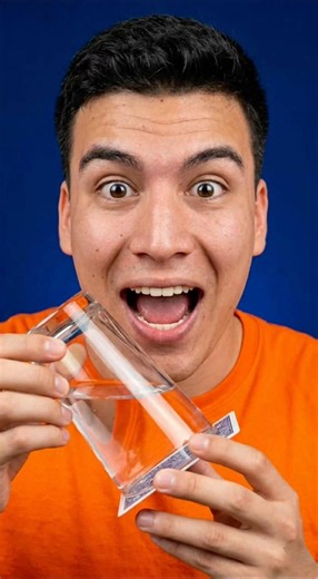 How to flip a glass of water without spilling it 😱