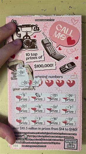 PHONE SYMBOL! CALL ME! PA LOTTERY $5 SCRATCH OFF TICKET WINNER #palottery #lottery #scratch #winner
