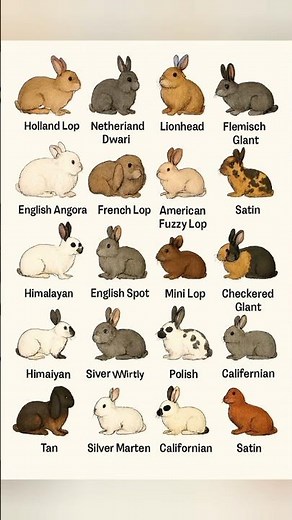 Different Types 20 Rabbit Breeds Collection #Rabbit #Breeds #Name #EnglishWords #Animals #Seaanimals