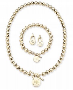 Lauren Ralph Lauren Beaded Logo Lock Jewelry Collection - Macy's