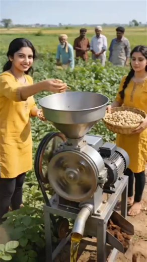 How Pure Groundnut Oil is Extracted Directly in the Farm#farming#oil#automobile