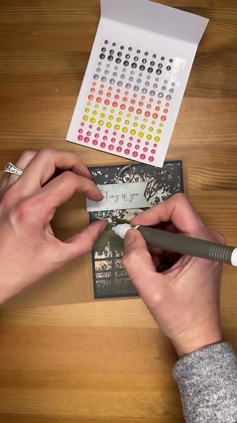 Stampin' Up! Peaceful View Thinking Of You Card #diy #papercrafting #patternedpaper #homemade