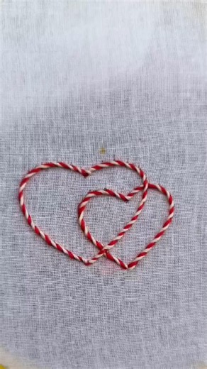 Easy Double Heart Embroidery Design ❤️ | Simple Hand Embroidery Tutorial for Beginners #embroidery