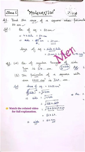 ⏹️Area and perimeter class 6 #shorts #maths #studywithjyoti