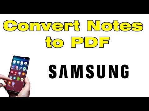 How to convert Samsung notes to PDF
