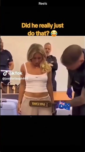 Australia - Border force officer. Did he just do that? 😂🤣 #border #funny #humour #fyp #reels #viral