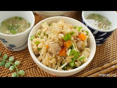おうちで 沖縄 の味！豚肉ごろごろ ジューシー風 炊き込み ご飯 のレシピ 作り方