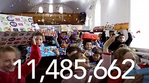 We have an exciting announcement—the numbers are in! Join us in praising God for 11,485,662 shoebox gifts packed in 2016! That's 11,485,662 children and 11,485,662 Gospel Opportunities, packed by all of YOU...WOW! Please continue to pray for each child receiving these gifts, that they will feel God's love and experience the Good News and Great Joy of Jesus Christ. Since the project began, over 146 million shoebox gifts have been collected and delivered to children in more than 150 countries arou
