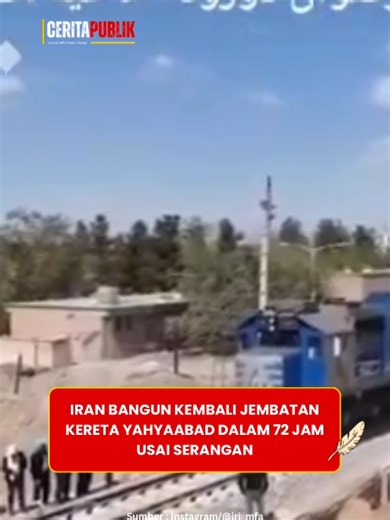 ​Kashan – Tim teknis dan insinyur Iran berhasil melakukan upaya pemulihan darurat dalam waktu singkat setelah Jembatan Kereta Api Yahyaabad di Kashan, Iran, hancur akibat serangan udara. Layanan kereta api resmi dilanjutkan kembali pada Jumat malam (10/4/2026), hanya dalam waktu 72 jam setelah infrastruktur vital tersebut dilaporkan terkena hantaman proyektil. ​Berdasarkan laporan resmi dan unggahan dari Kedutaan Besar Iran, jembatan ini sebelumnya mengalami kerusakan parah pada Selasa, 7 April 