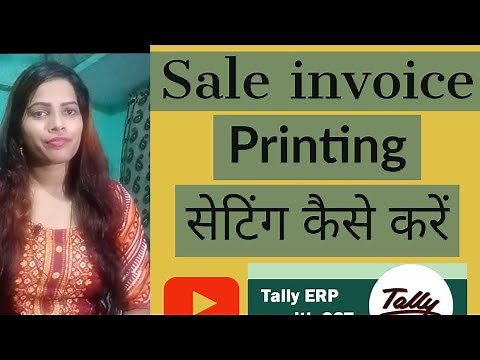Tally Printing Configuration, Sales Invoice Printing setting in tally erp9