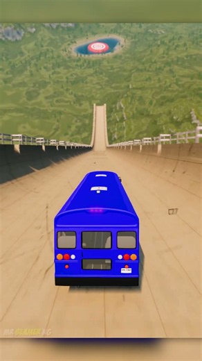 Blue Bus DESTROYED by UFO on Mega Ramp?! 💥 | BeamNG.drive