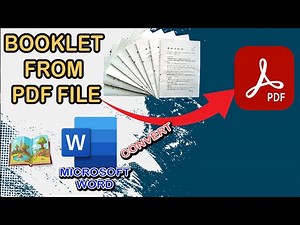 how to create a booklet from a pdf file| word to pdf convert