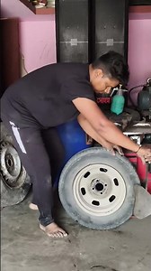 Tyre tube puncture repairing and tyre all chacking