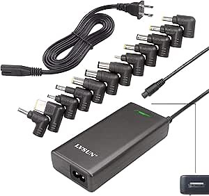 Universal Laptop Charger 90W, Slim AC Adapter Power Supply Cord with USB Port for Mobile Phones| Tablet Compatible with Dell Lenovo Toshiba Acer Asus Gateway IBM and Most Notebooks