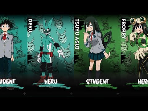ALL Student Hero Costume in My Hero Academia (Boku No Hero Academia)