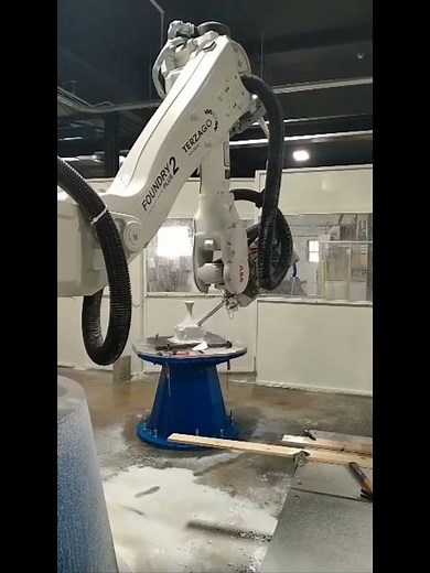 Carving marble with Terzago ABB robot