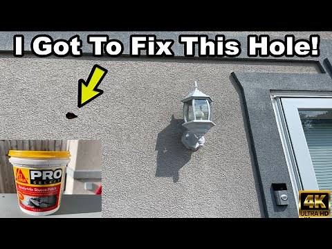 Patching Holes Along The House Using Sika Pro Ready Mix Stucco Patch! How Is It? How Did It Turn Out
