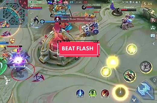 ⚡️The Power of Beat Flash⚡️#mobilelegends #mlbbjoy #maniac