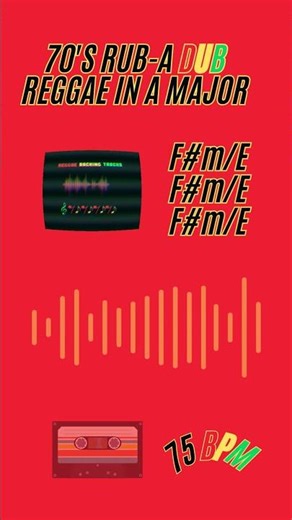 Taking it to the BRIDGE! Reggae RUB-A-DUB Backing Track in A Major, 75 BPM!