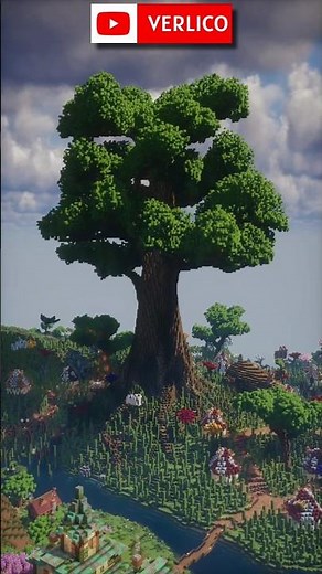 Giant Minecraft 2.0 Tree! #minecraft #minecraftbuilding #minecrafttutorial #tree