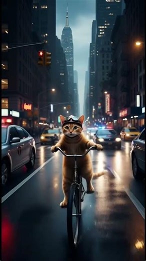 Cat Escapes Police Chase in New York 🏙🚓 | Insane Moments of a Fast Kitty #cats #newyorkpolice