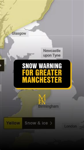 81K views · 303 reactions | A new yellow weather warning for snow has been issued for Greater Manchester as several warnings remain in place across the UK ️ #manchestereveningnews #snow #weather | Manchester Evening News | Facebook