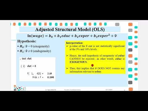 Wu-Hausman IV Exogeneity Test