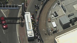 Nine injured during crash involving shuttle bus at LAX