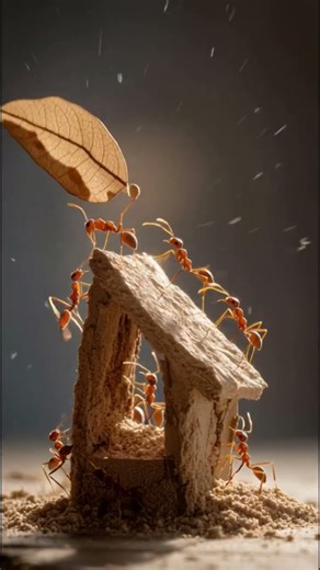 Ant Army Building a Tiny House 🔥 | Real-Life Mini Construction! #wildlife #animation #nature