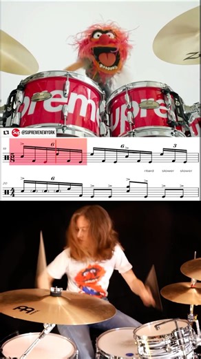 DRUM BATTLE with #animal #muppets #drums