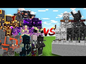 OP BOSSES vs SKELETON CASTLE - Minecraft Mob Battle