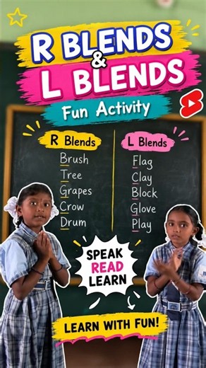 R Blends vs L Blends | Easy English Activity for Kids 🔥 #shorts