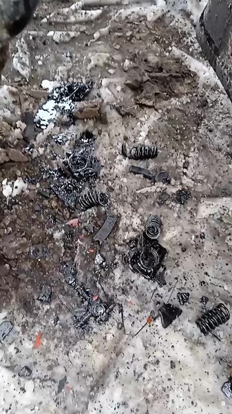 Exploring Rusty Mechanical Parts in Snowy Environment