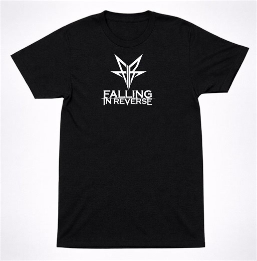 Falling in Reverse Star Logo Graphic T-shirt: Dark Rose and Skull Art - Band Merch, Post Hardcore Fans, Cotton Tee - Etsy