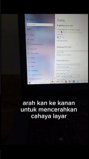 tutorial cara mengatur cahaya laptop windows 10