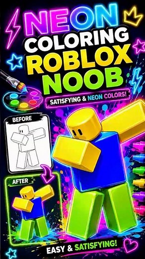 Roblox Noob glow up coloring 😭