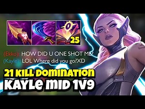 *Rank 1 Kayle* Makes MASTER Players Look Like BOTS (21 Kill DESTRUCTION)