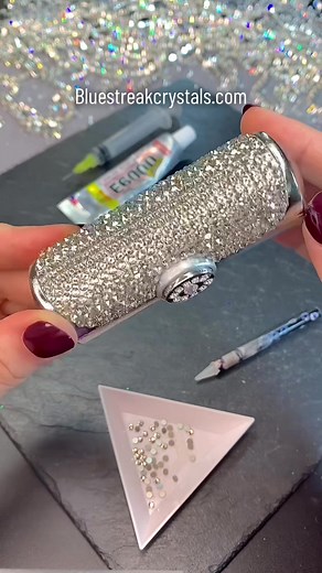 How to Embellish Your Lipstick Case with Serinity Silver Rhinestones