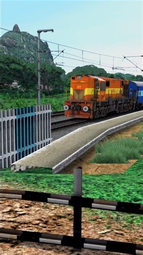 🔥 High Speed Express Trains Railroad Crossing 😱 Simulator Games Videos #railroad #train #trainvideos