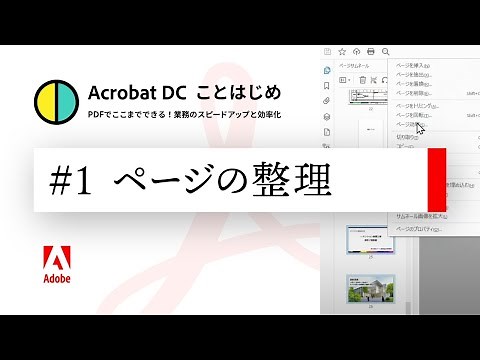 PDFページの抽出・並べ替え方法を解説【Acrobatことはじめ #1】