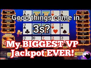 My BIGGEST Video Poker Jackpot EVER Saves My 1st Night at Wynn Las Vegas!