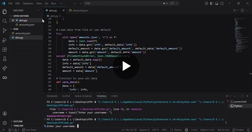 Python CashFlow Manager 👍 . A clean, functional ATM CLI application built with Python. This project focuses on the core mechanics of banking, including money withdrawal and account… | Bharath Dharshan
