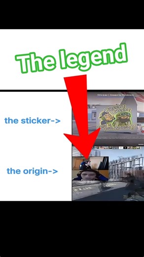 Green has his own sticker #cs2 #csgo #gaming #shorts